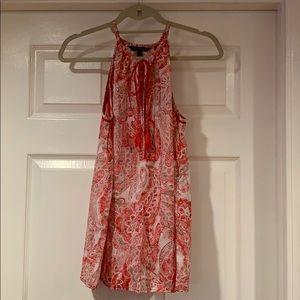 Banana Republic orange floral flowy tank
